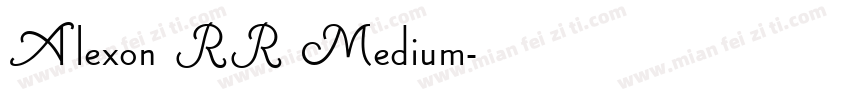 Alexon RR Medium字体转换